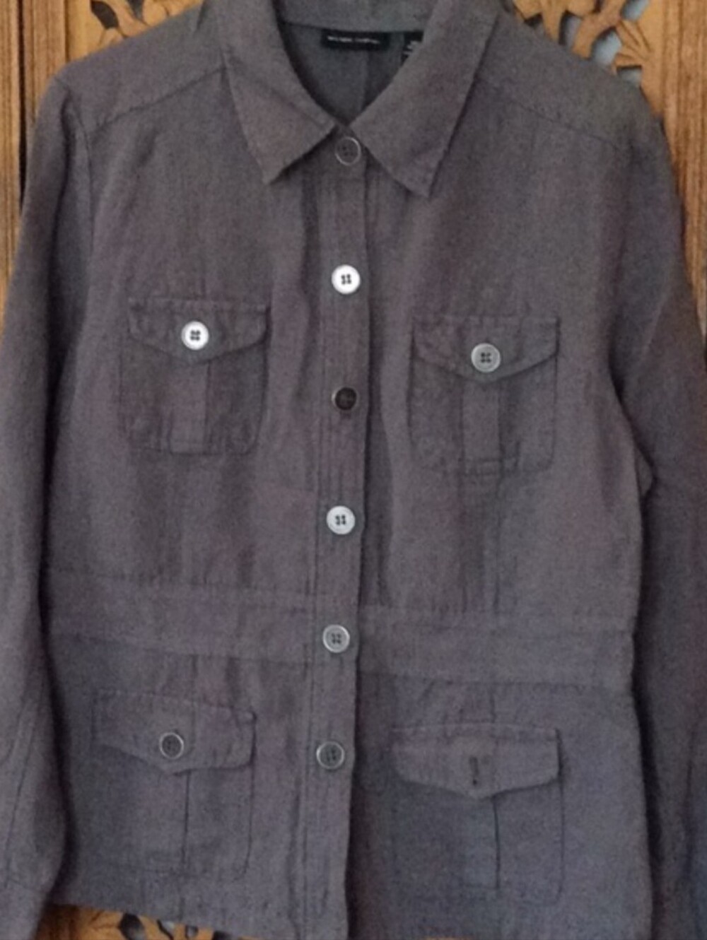 New York & Company Gray Utility Jacket